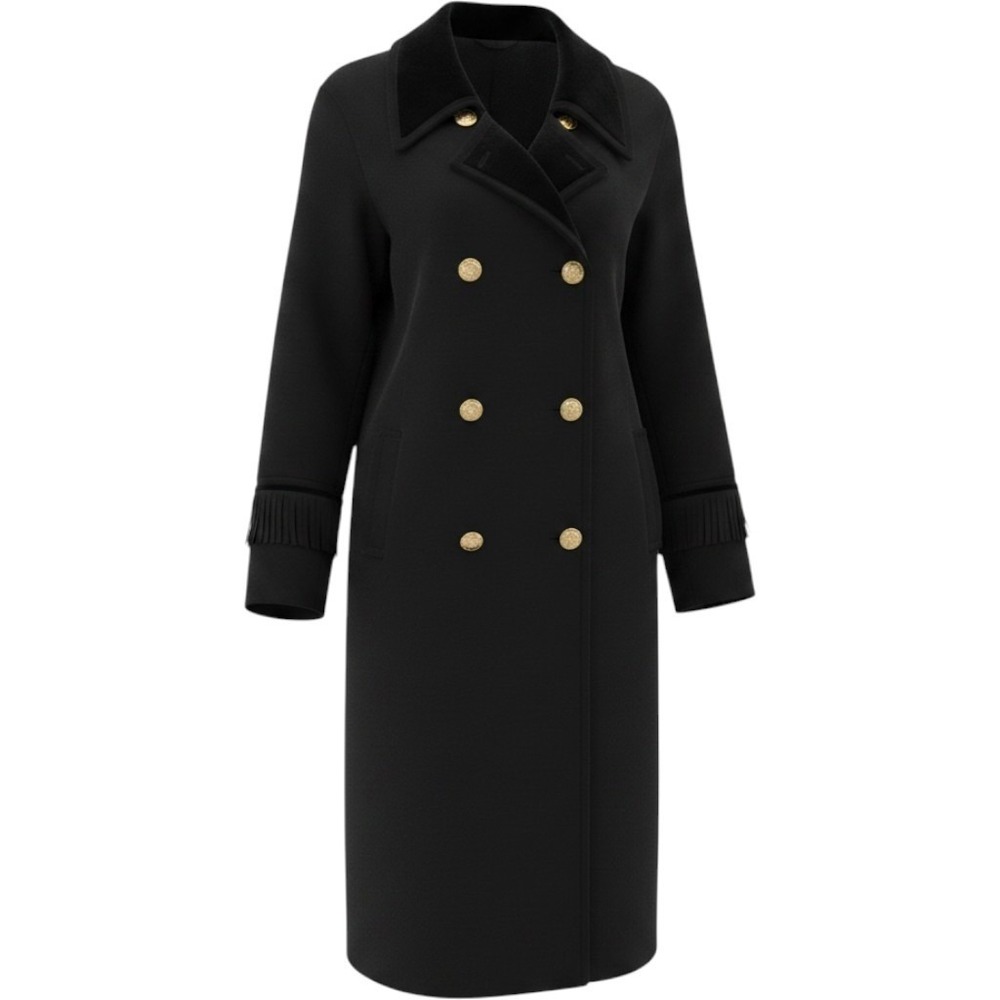 Polo Jeans Co Ralph Lauren Vintage Peacoat Military Nautical Coat Navy Blue XL